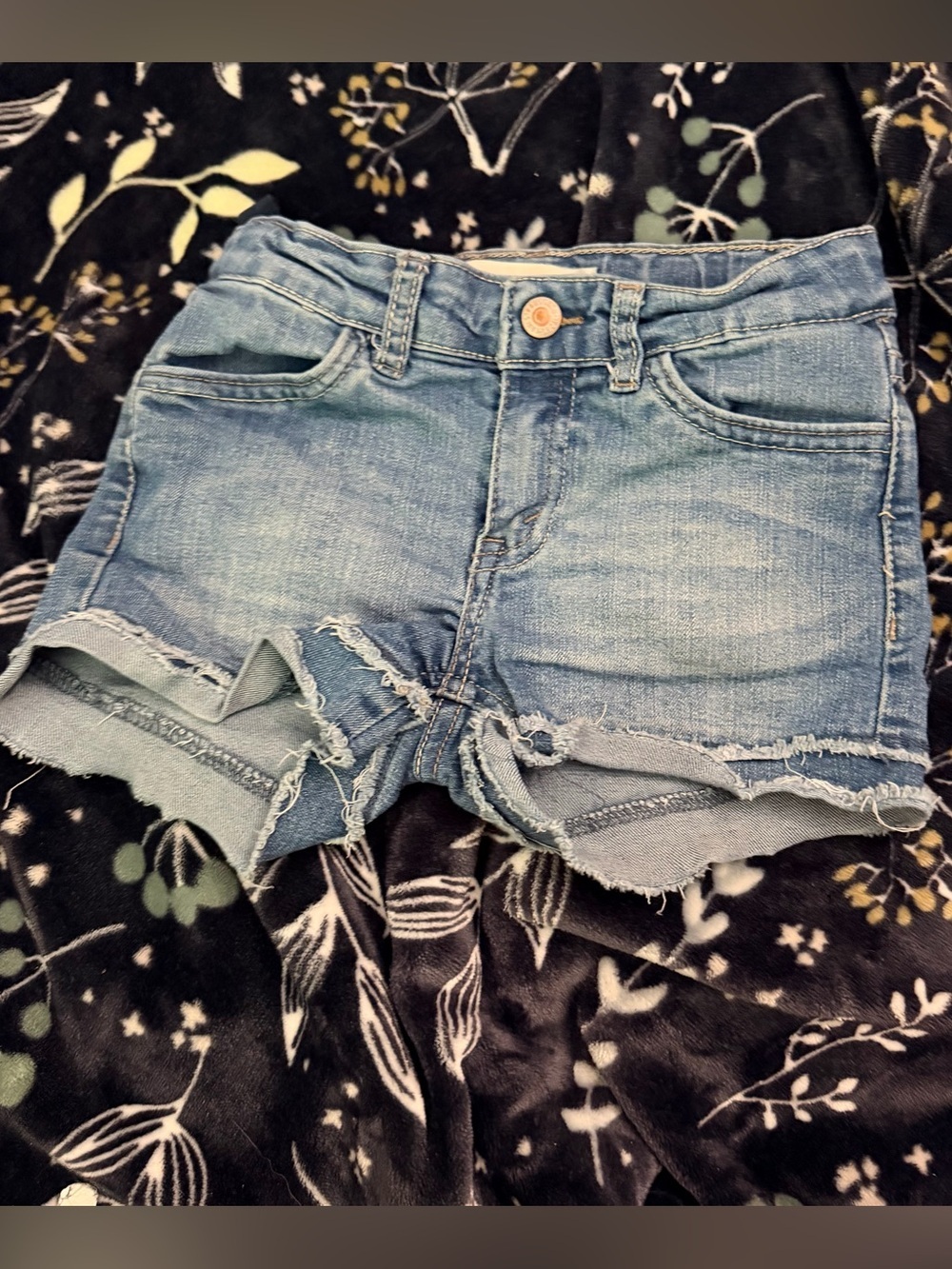 Levi's Light Blue Distressed Denim Cutoff Shorts
